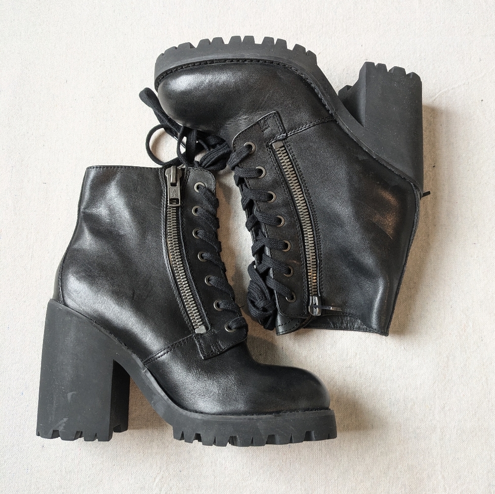 Ash Black Leather Boots